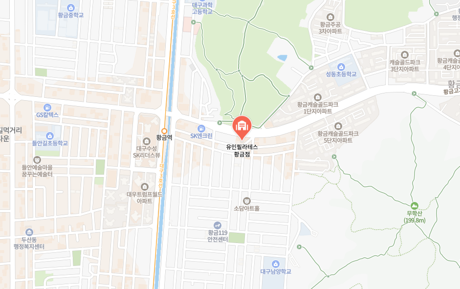 수성구 황금동 유인 필라테스 지도